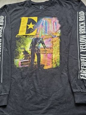 Elton John 2019 Unisex XXL 2X Long Sleeve Shirt Farewell Yellow Brick Road Tour